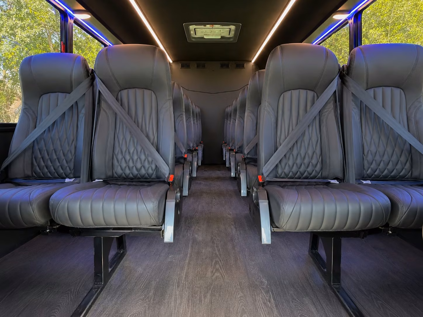 15 passenger minibus interior