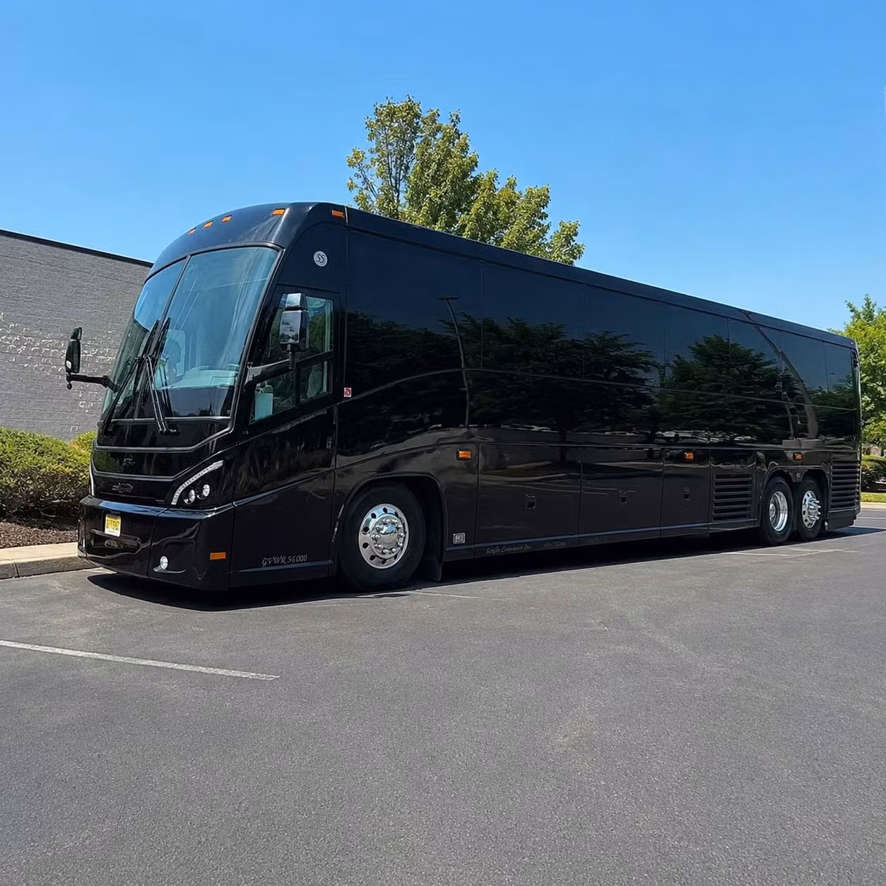 kirkland charter bus rental exterior